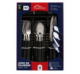 CONJ. TALHERES CASARE C/SUP.25PÇS PTO MR400